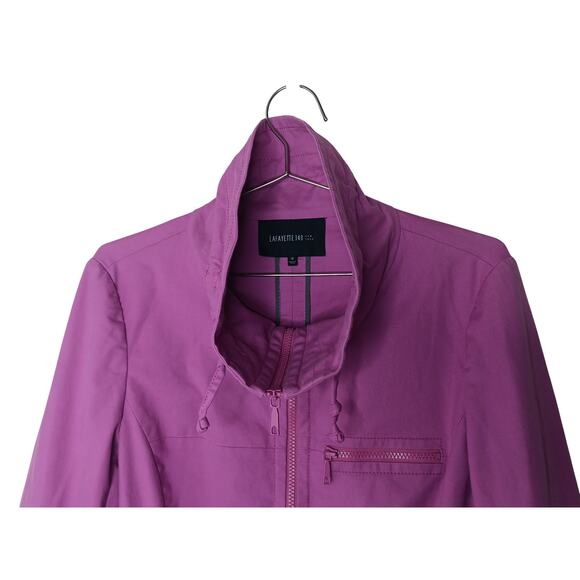 Lafayette 148 New York Pink Zip Front Utility Jacket Women’s Size 10 - Picture 5 of 12